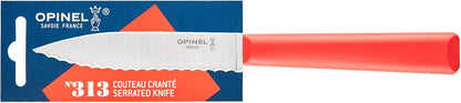 Les Essentials+ No. 313 Serrated Paring Knife, Corrosion Resistant + Dishwasher Safe, Made in France, Blue
