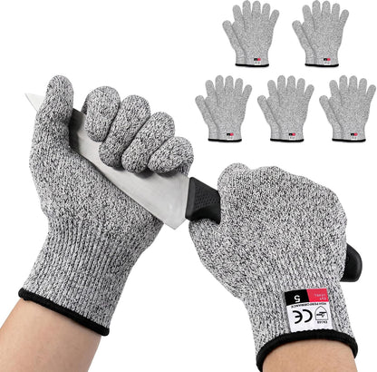Level 5 Cut Resistant Gloves for Kitchen Food Grade, Machine Washable for Indoor&Outdoor Use