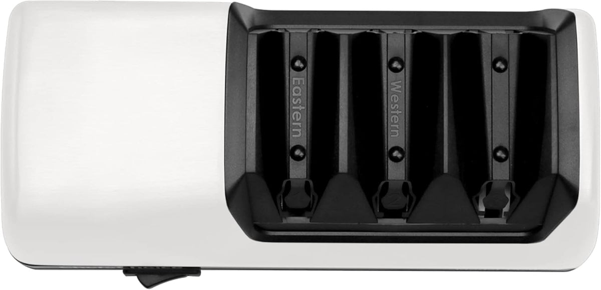 Professional Electric Knife Sharpeners for 15- and 20-Degree Straight-Edge and Serrated Knives with Diamond Abrasives & Precision Angle Control, 3-Stage, White