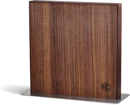 13" Magnetic Walnut Kitchen Knife Block Holder
