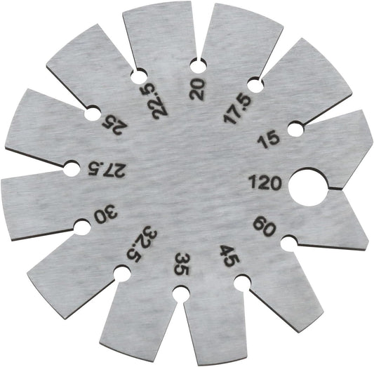 Stainless Steel Bevel Gauge 15-120 Degree Knife Blade Angle Gauge Axe Angle Gauge for Woodworking Knife Chisel Planer