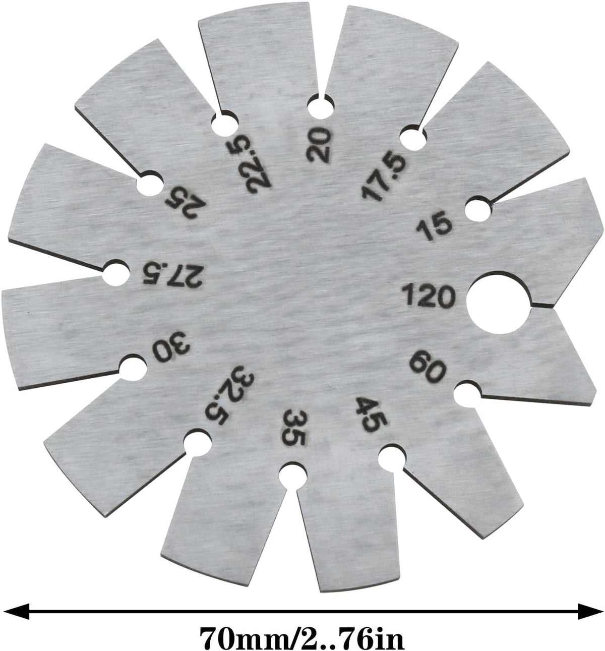 Stainless Steel Bevel Gauge 15-120 Degree Knife Blade Angle Gauge Axe Angle Gauge for Woodworking Knife Chisel Planer