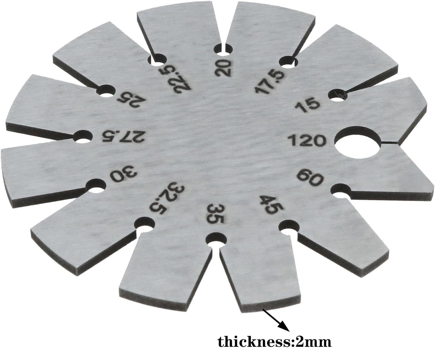 Stainless Steel Bevel Gauge 15-120 Degree Knife Blade Angle Gauge Axe Angle Gauge for Woodworking Knife Chisel Planer