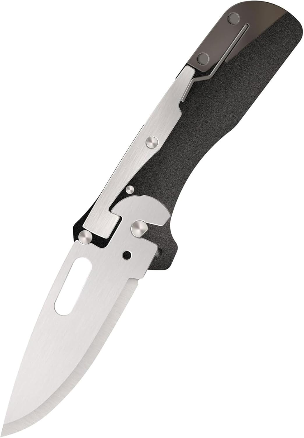 COLD STEEL Click N Cut Folder Durable Hunting & Hiking Steel 5 Oz Compact 7" Long Folding Knife with Strong Lock & 2 Interchangeable Blades