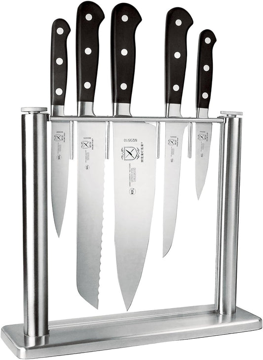 M23500 Renaissance 6-Piece Forged Knife Block Set, Tempered Glass Block