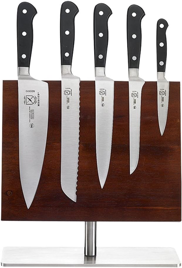 M23500 Renaissance 6-Piece Forged Knife Block Set, Tempered Glass Block