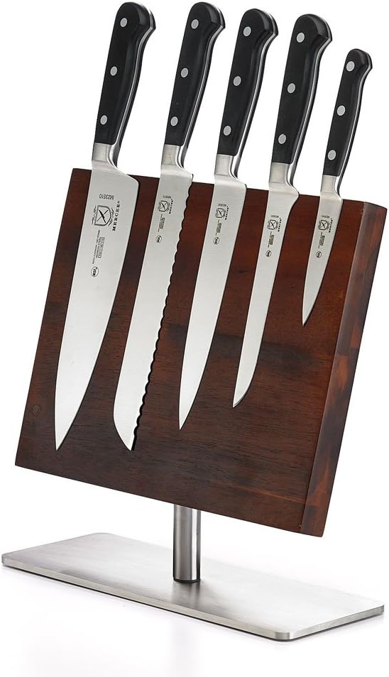 M23500 Renaissance 6-Piece Forged Knife Block Set, Tempered Glass Block