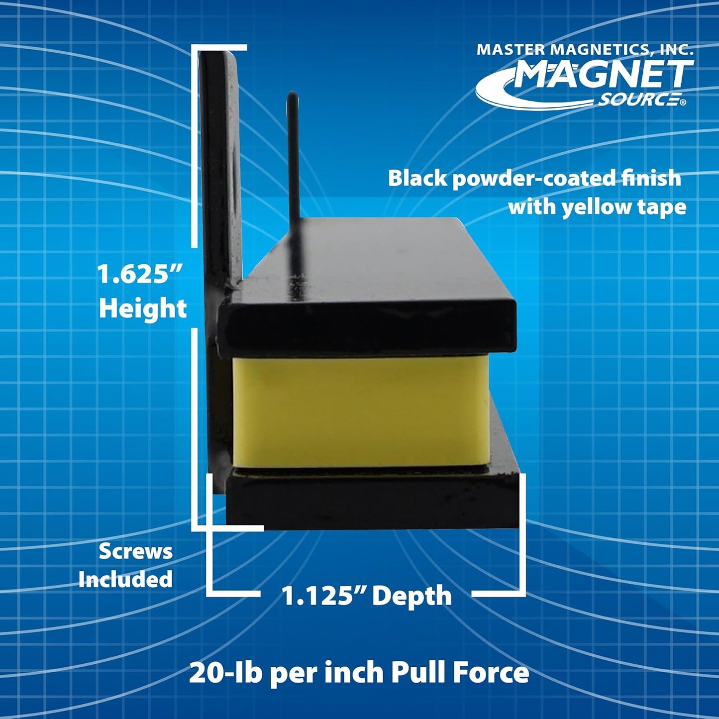 6" Magnetic Bar Tool Organizer - Easy to Install Magnet Storage Holder for House, Garage, Shed, or Job Site - Black Powder Coat