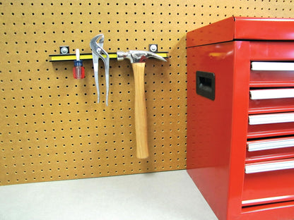 6" Magnetic Bar Tool Organizer - Easy to Install Magnet Storage Holder for House, Garage, Shed, or Job Site - Black Powder Coat