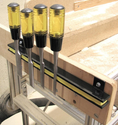 6" Magnetic Bar Tool Organizer - Easy to Install Magnet Storage Holder for House, Garage, Shed, or Job Site - Black Powder Coat
