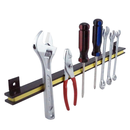 6" Magnetic Bar Tool Organizer - Easy to Install Magnet Storage Holder for House, Garage, Shed, or Job Site - Black Powder Coat