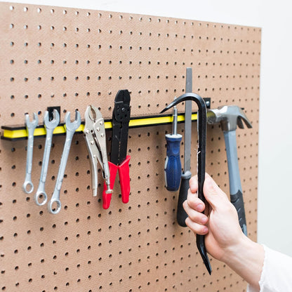 6" Magnetic Bar Tool Organizer - Easy to Install Magnet Storage Holder for House, Garage, Shed, or Job Site - Black Powder Coat