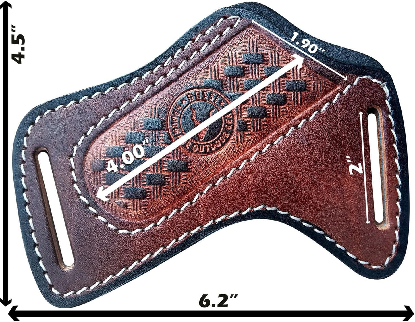 Leather Knife Sheath for Belt - Folding Pocket Knife Holder for Buck 110, Side Draw Holster, EDC Compact Cowboy Knife Carrier, Handmade Italian Cowhide SM156