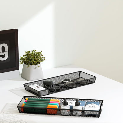 Large Clear Plastic Drawer Organizer Tray Cutlery Utensil Makeups Drawer Organizers 15" X 6"
