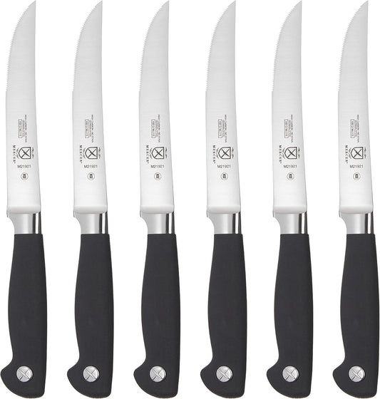 Genesis 7-Piece Forged Steak Knife Set, Steel/Black