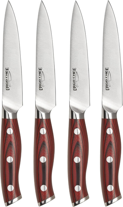 Crimson Series 8-Inch Serrated Offset Bread & Deli Knife - High-Carbon German X50CrMoV15 Stainless Steel Blade - Durable G10 Fiberglass Handle