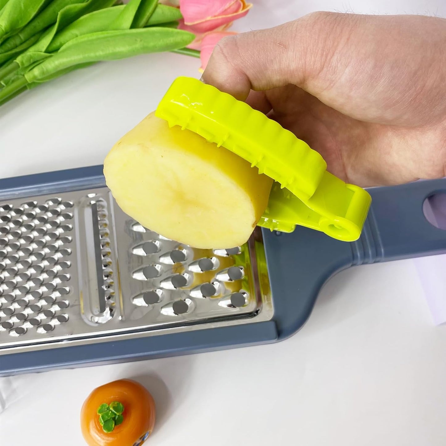 Finger Protector for Cutting Food - 2pcs Finger Guards for Zester Cheese Grater Kitchen Hand Guards for Cutting Vegetables, Ginger, Garlic, Lemon