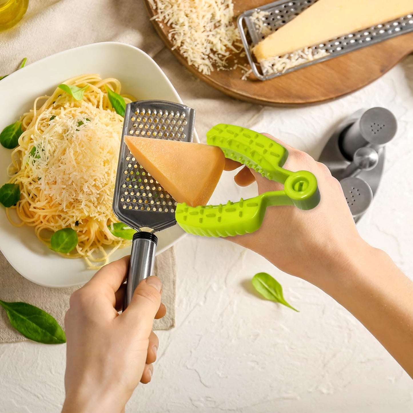 Finger Protector for Cutting Food - 2pcs Finger Guards for Zester Cheese Grater Kitchen Hand Guards for Cutting Vegetables, Ginger, Garlic, Lemon