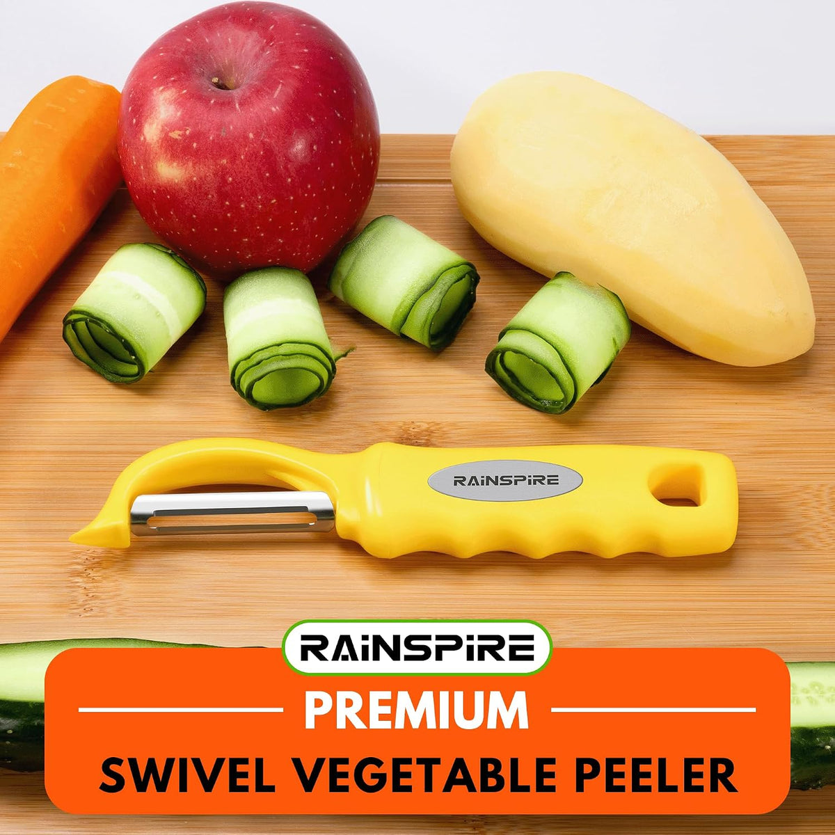 Swivel Vegetable Peeler Soft Comfort Handle Sturdy Long-Lasting 1Pcs Black