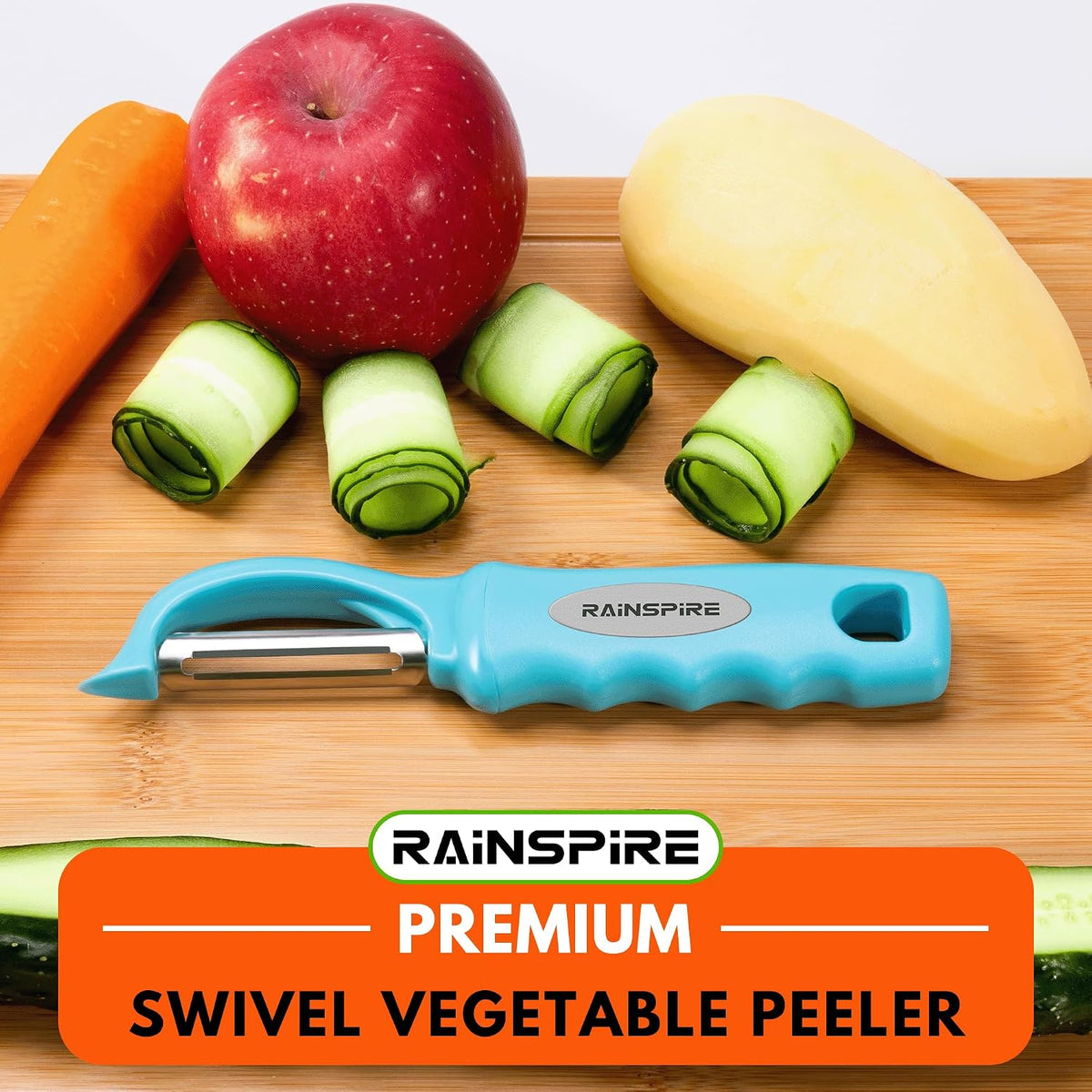Swivel Vegetable Peeler Soft Comfort Handle Sturdy Long-Lasting 1Pcs Black