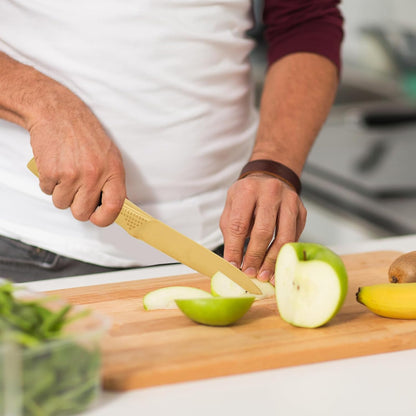 Utility Knife 5Inch, Sharp Stainless Steel Fruit & Veggie Knife Ergonomic Non-Slip Handle - Perfect for Peeling, Slicing & Precision Kitchen Prep,Gold