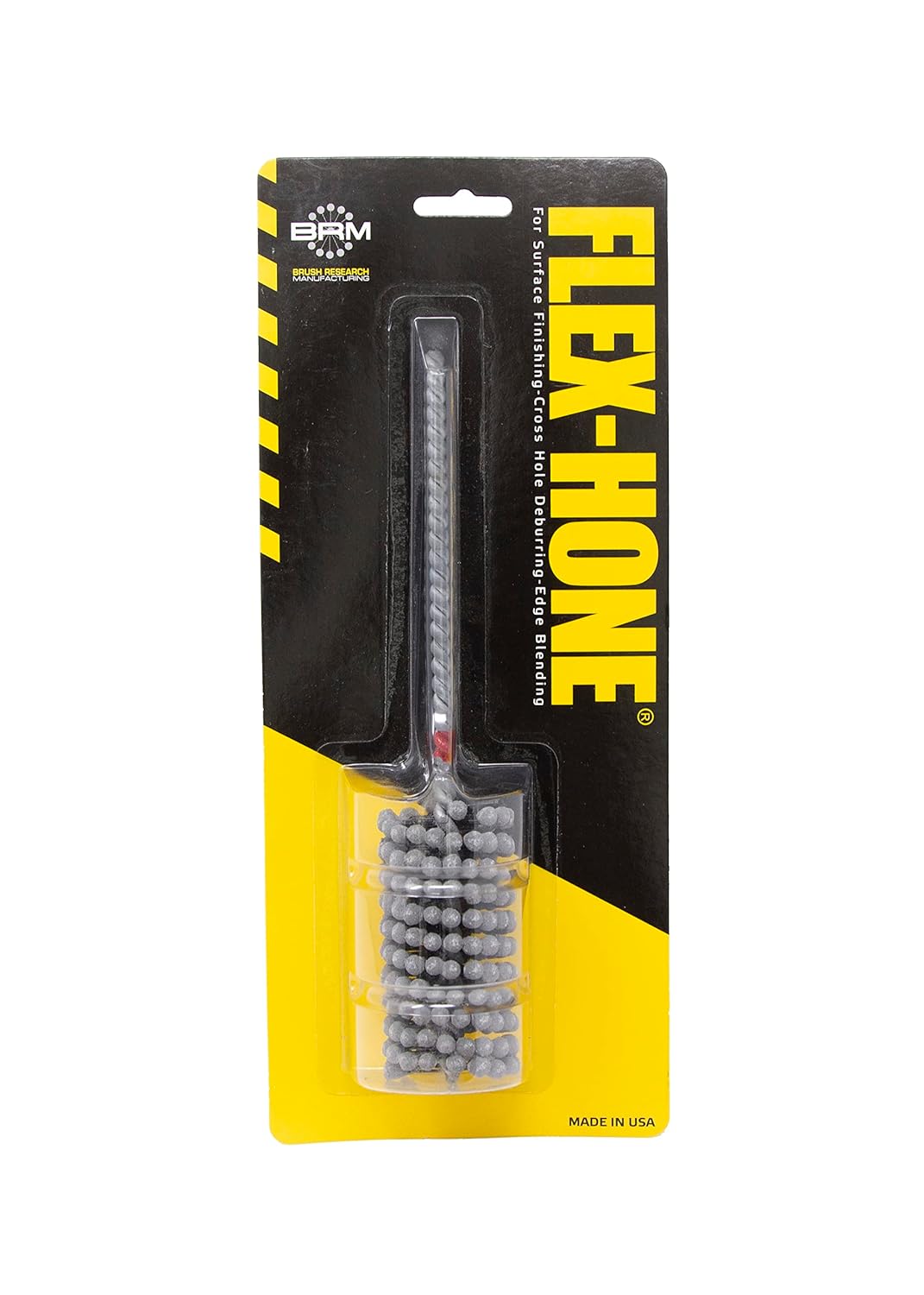 Brush Research BC14M240Z25 Flex-Hone®, 0.551" (14mm) Diameter, 240 Grit, Zirconia Alumina #1525, for Low Carbon to Medium Carbon Steels, Stainless Steel and Cast Iron - Colors B