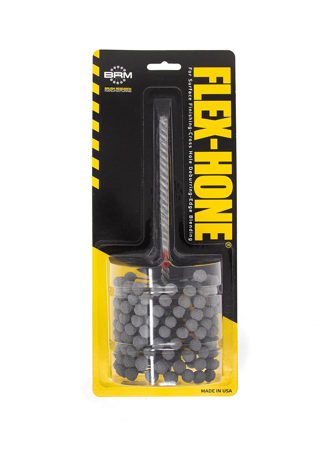 Brush Research BC14M240Z25 Flex-Hone®, 0.551" (14mm) Diameter, 240 Grit, Zirconia Alumina #1525, for Low Carbon to Medium Carbon Steels, Stainless Steel and Cast Iron - Colors B