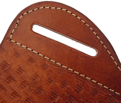 Handmade Leather Knife Sheath for Fixed Blade Knives, Pancake Sheath with Horizontal Carry Sheath for Hunting and Outdoor Use, Fits 4–6 Inch Blades