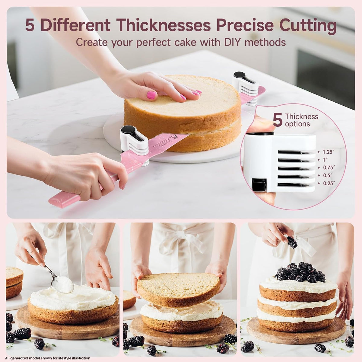 Upgrade Bread Knife for Homemade Bread, World‘s 1st Double Serrated Knife for Crusty Sourdough, 11.6 Inch Stainless Steel Bread Slicer, Professional Sourdough Cutter, Ideal for Gift, Pink