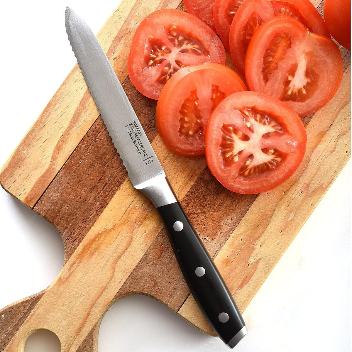 Stainless Steel 5-Inch Serrated Utility Tomato Knife