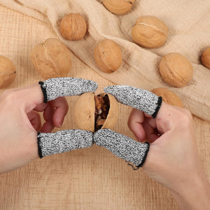 60 Pcs Breathable Cut Resistant Finger Cots Reusable Durable Non Slip Finger Thumb Protector Fingertip Covers Cut Resistant Fingertip Protectors for Kitchen Food Cutting Sculpture Work Supplies