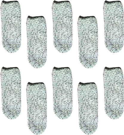 Cut Resistant Finger Cots 5-Level Protection Small Finger Protectors Thumb Sleeve for Kitchen Cooking and Work Safety 10pcs Gray