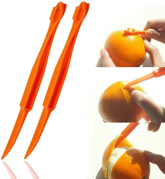 10 Pcs Orange Peeler, Plastic Lime Slicer Set, Easy to Open Citrus Lemon Peeler Remover, Bottle Opener Kitchen Accessories knife Cooking Tools Kitchen Gadgets