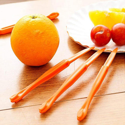 10 Pcs Orange Peeler, Plastic Lime Slicer Set, Easy to Open Citrus Lemon Peeler Remover, Bottle Opener Kitchen Accessories knife Cooking Tools Kitchen Gadgets