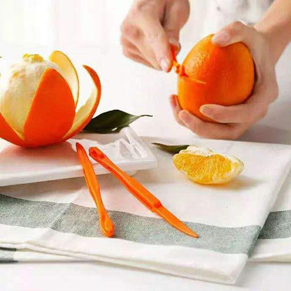 10 Pcs Orange Peeler, Plastic Lime Slicer Set, Easy to Open Citrus Lemon Peeler Remover, Bottle Opener Kitchen Accessories knife Cooking Tools Kitchen Gadgets