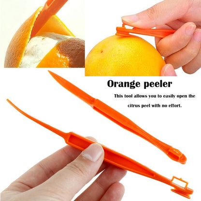 10 Pcs Orange Peeler, Plastic Lime Slicer Set, Easy to Open Citrus Lemon Peeler Remover, Bottle Opener Kitchen Accessories knife Cooking Tools Kitchen Gadgets