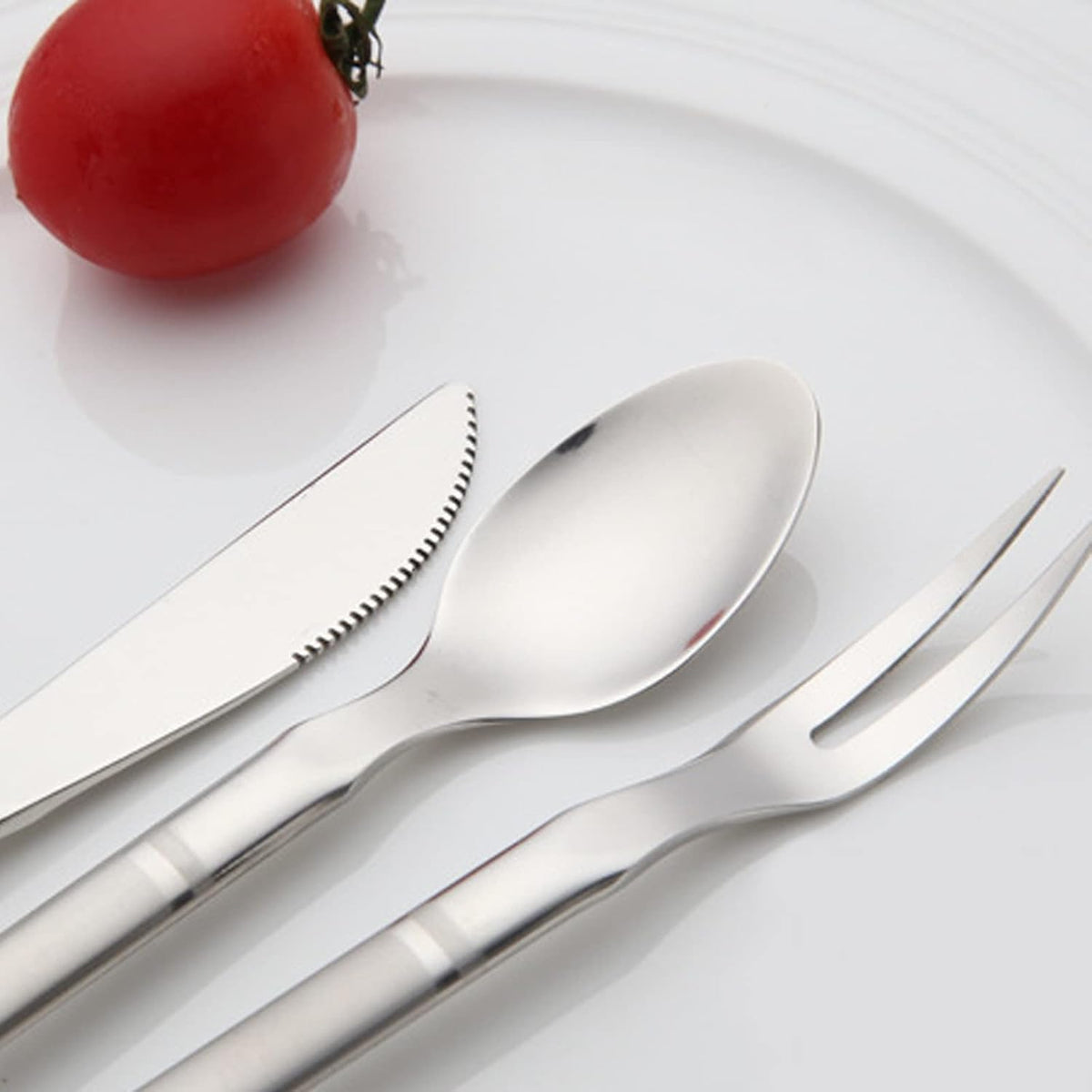 5.8in 4-Piece Dessert Knives Set Stainless Steel Kids Dinner Knife Appetizer Fruit Snack Serving Knives Small Flatware Set