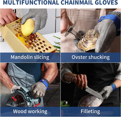 Cut Resistant Gloves Level 5 ANSI Certified Food Grade Safety for Kitchen Butchers