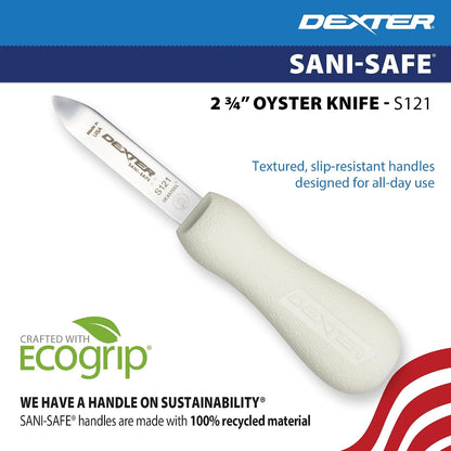 Dexter-Russell Sani-Safe 2.75" New Haven Oyster Knife, Curved Tip
