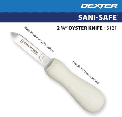 Dexter-Russell Sani-Safe 2.75" New Haven Oyster Knife, Curved Tip