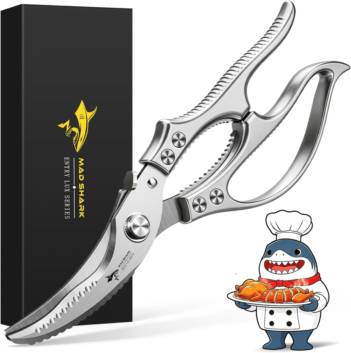 Heavy Duty Poultry Shears,Spring Loaded Kitchen Shears,Dishwasher
