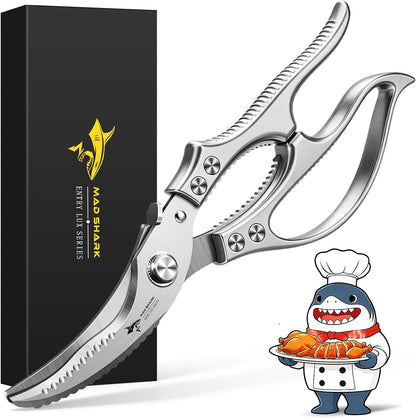 Heavy Duty Poultry Shears,Spring Loaded Kitchen Shears,Dishwasher