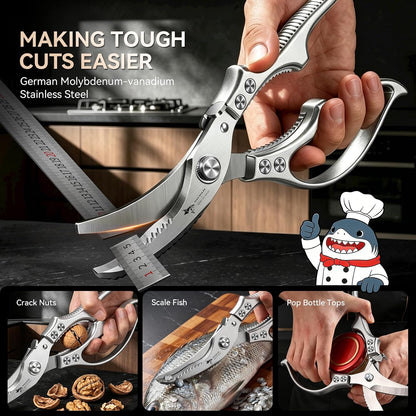 Heavy Duty Poultry Shears,Spring Loaded Kitchen Shears,Dishwasher