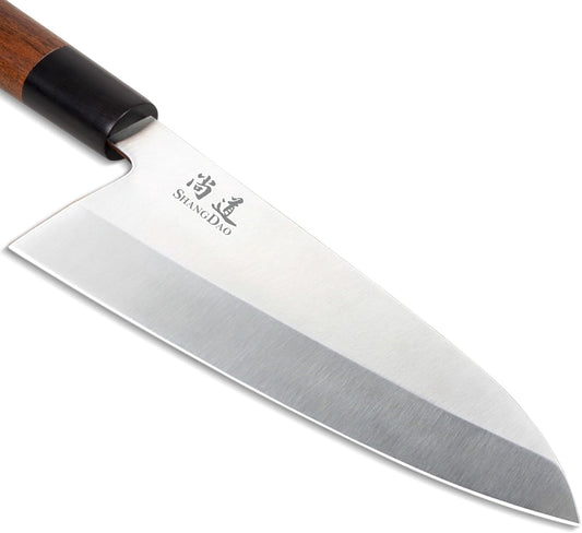 7-inch Deba Knife, Single Bevel German Stainless Steel Japanese Knife, Fish Fillet Knives for Fish Cutting with Wooden Handle, Gift Box