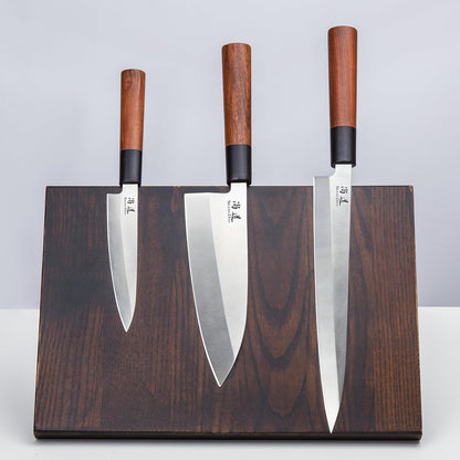 7-inch Deba Knife, Single Bevel German Stainless Steel Japanese Knife, Fish Fillet Knives for Fish Cutting with Wooden Handle, Gift Box
