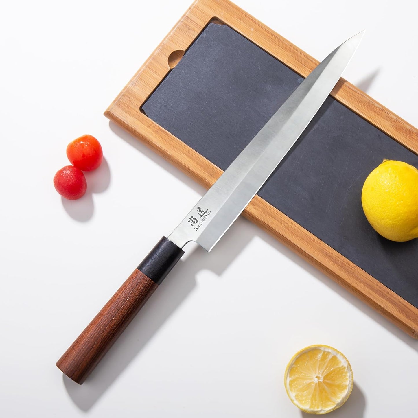 7-inch Deba Knife, Single Bevel German Stainless Steel Japanese Knife, Fish Fillet Knives for Fish Cutting with Wooden Handle, Gift Box