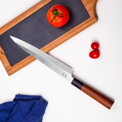 7-inch Deba Knife, Single Bevel German Stainless Steel Japanese Knife, Fish Fillet Knives for Fish Cutting with Wooden Handle, Gift Box