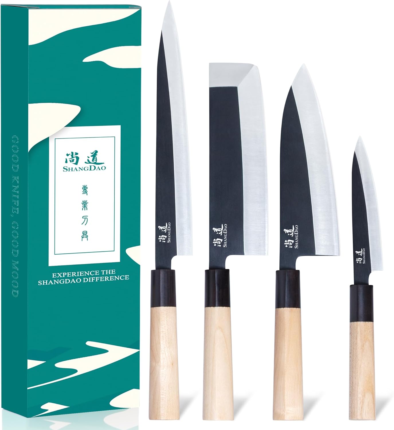 7-inch Deba Knife, Single Bevel German Stainless Steel Japanese Knife, Fish Fillet Knives for Fish Cutting with Wooden Handle, Gift Box