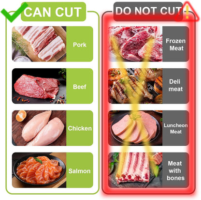 Fresh Meat Slicer, Manual Fresh Meat Cutter, Meal Prep, 2mm or 4mm-Black | Manual Meat Slicer for Fresh Raw Meat, 17 Blades get 18 Meat Slices, Meat Cleavers can be Sliced, Striped, Diced