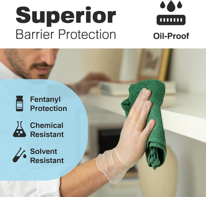 3 Mil Clear Vinyl Gloves, Food Safe Disposable Gloves, Latex Free